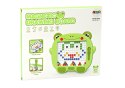 LEAN Toys Tablica Magnetyczna Edukacyjna Żabka Rysik Pad Układanka Zielona Koraliki