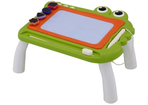LEAN Toys Tablica Stoliczek Do Rysowania Znikopis Krokodyl Stempelki Zielony
