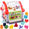 Interaktywny Domek kostka edukacyjna sorter klocki zwierzątka ZA3518