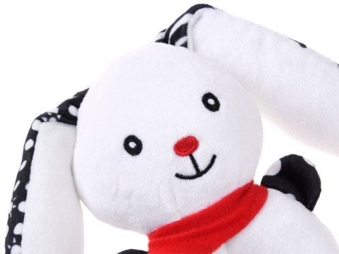 Grzechotka kontrastowa dla niemowlaka z piszczałką KRÓLICZEK ZA5778