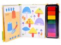 Kreatywna książeczka do malowania palcami OGRÓD 64str 7 kolorów AP0049