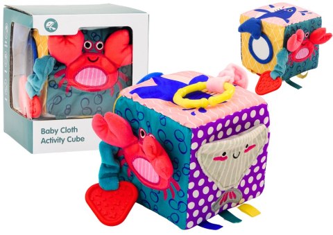 LEAN Toys Kostka Sensoryczna Morskie Zwierzęta Szeleszcząca Interaktywna Edukacyjna