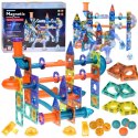 ŚWIECĄCE Klocki magnetyczne 3D - Zbuduj tor kulkowy KULODROM 116-ele ZA5894