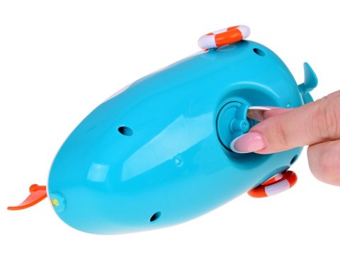 Statek do kąpieli dla dzieci pływający nakręcany chlapie wodą ZA5603