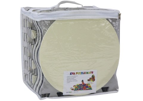 LEAN Toys Miękkie Puzzle Mata Kontrastowa Edukacyjna Pianka EVA Szare 28 ele.
