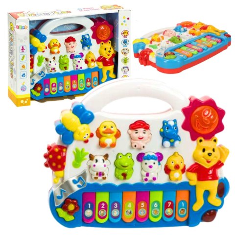 LEAN Toys Pianinko Dla Maluszka Odgłosy Zwierząt 2 Kolory