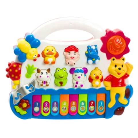 LEAN Toys Pianinko Dla Maluszka Odgłosy Zwierząt 2 Kolory