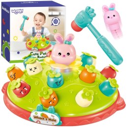 WOOPIE BABY Interaktywna Gra Zręcznościowa Wbij Marchewke Edukacyjna Uderz Młotkiem w Kreta