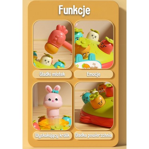 WOOPIE BABY Interaktywna Gra Zręcznościowa Wbij Marchewke Edukacyjna Uderz Młotkiem w Kreta