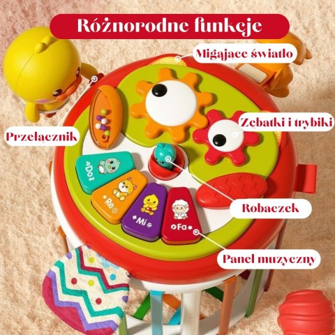 WOOPIE BABY Walec Kostka Sensoryczna Interaktywny Bębenek