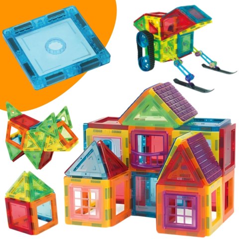 WOOPIE Klocki Magnetyczne 3D Edukacyjne Neodymowe Panele Dla Dzieci