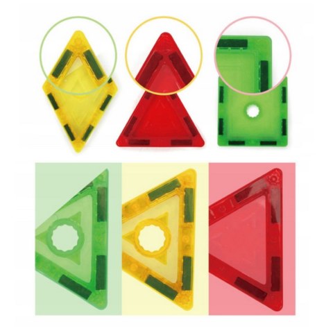 WOOPIE Klocki Magnetyczne 3D Edukacyjne Neodymowe Panele Dla Dzieci