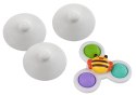 LEAN Toys Zabawka Sensoryczna Spinnery Pszczółka Słoneczko Marchewka Przyssawki