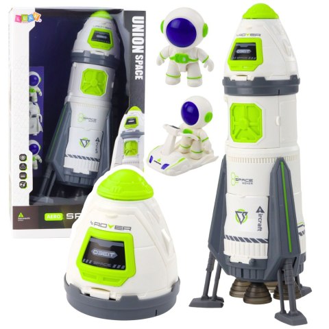 LEAN Toys Rakieta Kosmiczna Statek Figurki Astronautów Światła Dźwięki