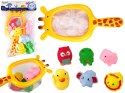 LEAN Toys Zestaw do Kąpieli Zwierzątka Gumowe Siatka Żyrafa
