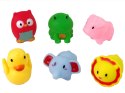 LEAN Toys Zestaw do Kąpieli Zwierzątka Gumowe Siatka Żyrafa