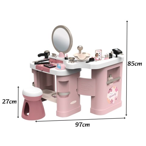 SMOBY Centrum małej stylistki BEAUTY + 26 akcesoria Fryzjer i kosmetyczka