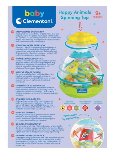 Clementoni Kolorowy Bączek Zwierzątka Kuleczki Clementoni 17945