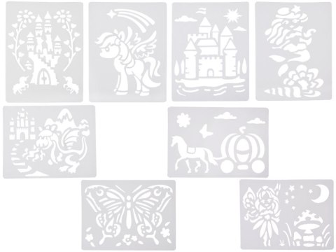 Kreatywny zestaw plastyczny - malowanie pompką pisakami i szablonami ZA5709