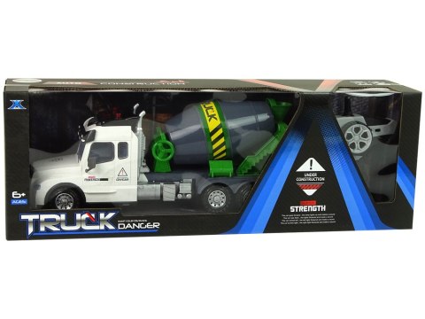 LEAN Toys Betoniarka Ciężarówka R/C Obrotowa Gruszka Biała Pilot 2,4 G