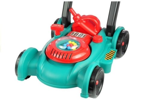 LEAN Toys Zestaw Ogrodnika Kosiarka Kask Kanister Pchacz