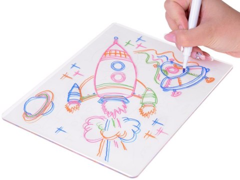 Tablica do Rysowania 3D z Podświetleniem LED + Pisaki i Okulary TA0114