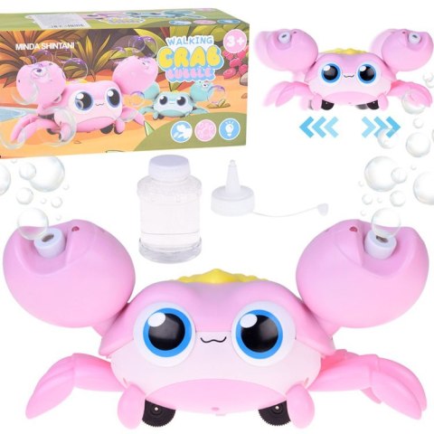 Uroczy chodzący KRAB na BAŃKI MYDLANE automat maszyna świeci gra ZA5717