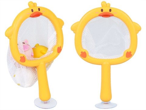 Zabawki do kąpieli ŁOWIENIE 3 gumowe zwierzątka bez dziurki + sitko ZA5924