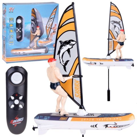 Zdalnie sterowany świecący WINDSURFER pływający na pilota RC0740