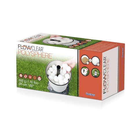 Wkład filtrujący Polysphere FlowClear do pomp piaskowych BESTWAY Kulki PET 500g Wkład filtrujący Polysphere FlowClear do pomp piaskowych BESTWAY Kulki PET 500g