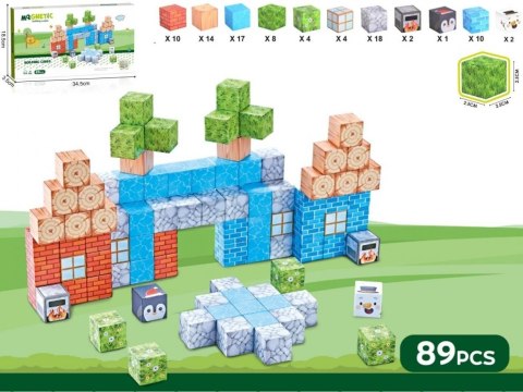 Klocki magnetyczne kostki 3D 89el