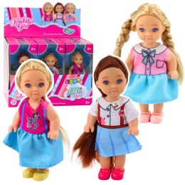 LEAN TOYS Mini Laleczka Kaibibi Długie Włosy Kolorowa Sukienka 12 cm Mix