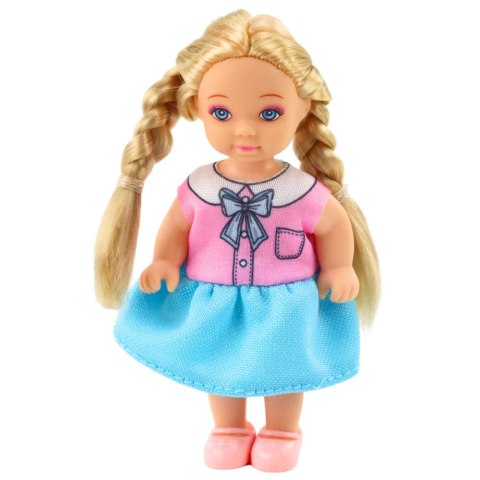 LEAN TOYS Mini Laleczka Kaibibi Długie Włosy Kolorowa Sukienka 12 cm Mix