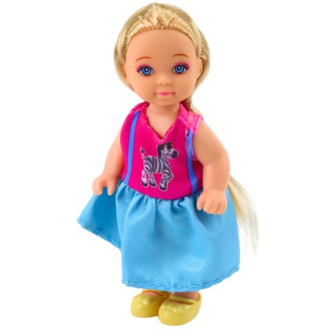 LEAN TOYS Mini Laleczka Kaibibi Długie Włosy Kolorowa Sukienka 12 cm Mix