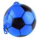 LEAN TOYS Piłka Gumowa Wzór Piłki Nożnej Uchwyt Na Sprężynę Niebieska 22cm