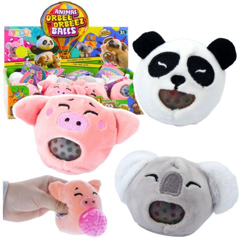 LEAN TOYS Pluszak Do Ściskania Ugniatania Gniotek z Kulkami Wodnymi Koala Panda 6 cm