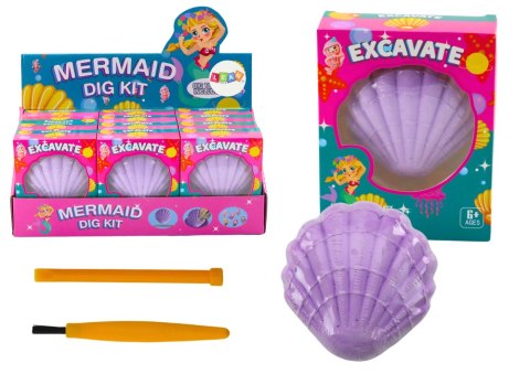 LEAN TOYS Zestaw Archeologiczny Syrenka W Muszelce Dłuto Pędzelek