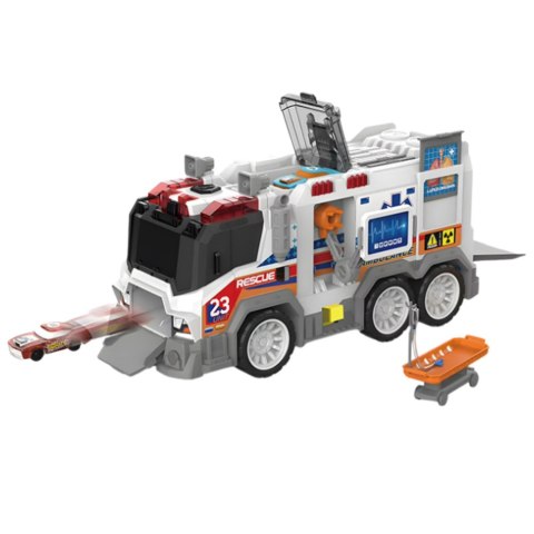 LEAN Toys Ambulans Karetka Miejska Pojazd Medyczny Napęd Światła Dźwięki