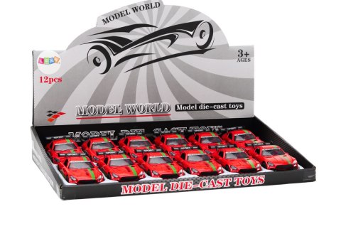 LEAN Toys Auto Sportowe Samochód 1:32 Figurka Spojler Metal Czerwony Dźwięki