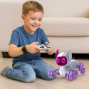 LEAN Toys Robot Pies TOOBY Zdalnie Sterowany RC 360° Światła Dźwięki Biało-Fioletowy