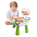 LEAN Toys Stolik Interaktywny Edukacyjny Dla Malucha Światła Dźwięki Kolorowy 6w1