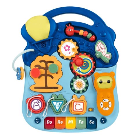 LEAN Toys Stolik Interaktywny Edukacyjny Dla Malucha Światła Dźwięki Pastelowy 6w1