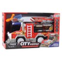 LEAN Toys Wóz Strażacki Straż Pożarna Napęd Ruchome Elementy Światła Dźwięki