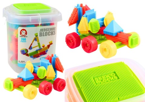 LEAN Toys Zestaw Klocków W Pudełku 200 Elementów Wielokolorowe