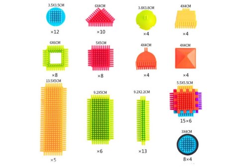 LEAN Toys Zestaw Klocków W Pudełku 200 Elementów Wielokolorowe