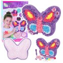 LEAN Toys Zestaw Kreatywny DIY Poduszka Do Szycia Wyszywanka Motylek Fioletowa