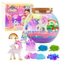 LEAN Toys Zestaw Kreatywny DIY Terrarium z Kolorowym Jednorożcem Lampka LED Pilot