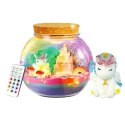 LEAN Toys Zestaw Kreatywny DIY Terrarium z Małym Jednorożcem Lampka LED Pilot
