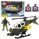 LEAN Toys Zestaw Militarny Helikopter Wojskowy Figurka Żołnierza Broń