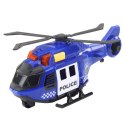 LEAN Toys Zestaw Policyjny Helikopter Samochód Ruchome Elementy Światła Dźwięki